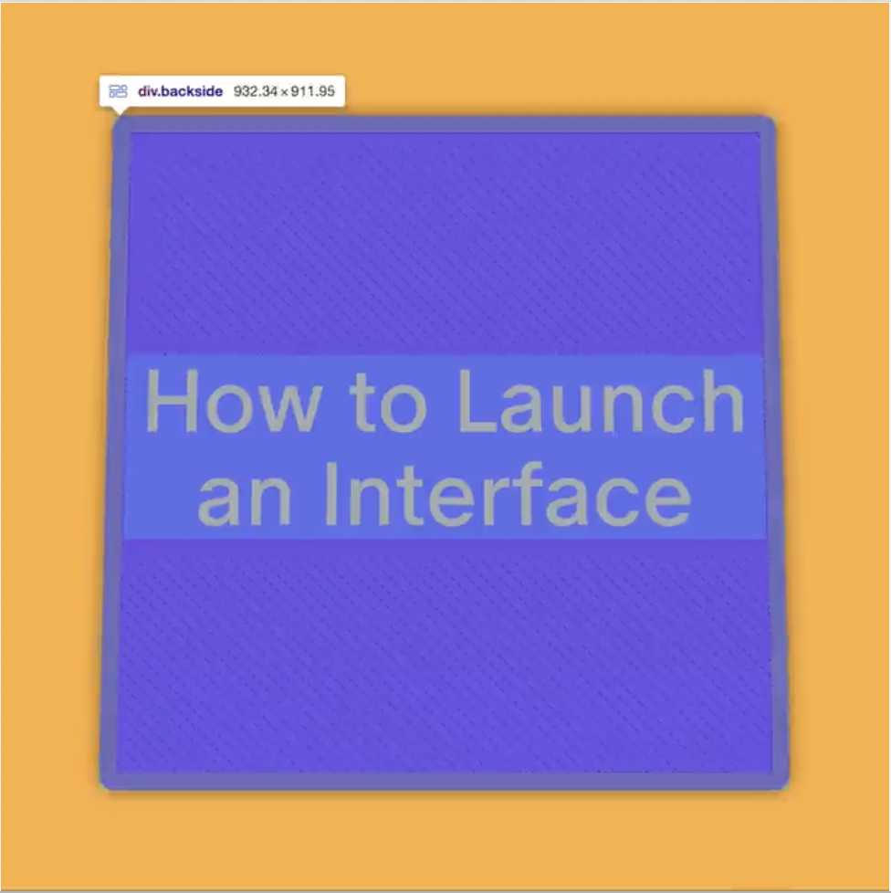 How to launch an interface | Canal Projects